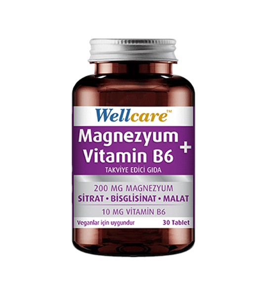 Wellcare Magnezyum + Vitamin B₆ 30 Tablet