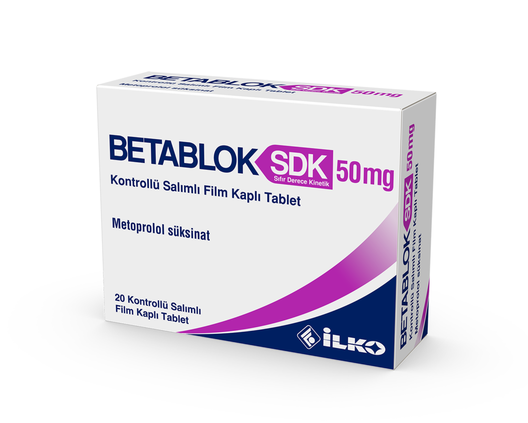 Betablok SDK 50 Mg 20 Kontrollü Salımlı Film Tablet